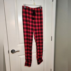 Red and Black Plaid Pajama Pants